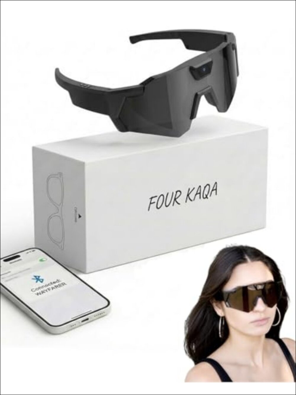 4K POV Camera Smart Glasses Sunglasses for Men Women Sports Video Recording